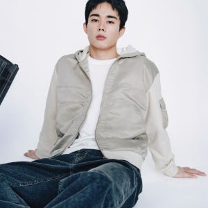 [시프트지] Woven Mix Hood zipup  Beige GS5141H01A