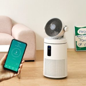 [롯데알미늄]롯데 에코제트 공기청정기 써큘레이터형 펫필터 UVC IOT연동 WIFI LE-910