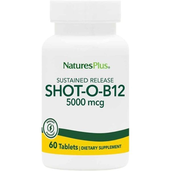 <b>내이처스플러스</b> <b>NaturesPlus</b> SHOT O B12 5000mcg 서방정 30정 2팩