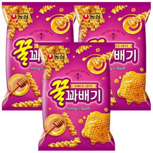 농심 농심 꿀꽈배기 90g x 3개 / 과자 간식 스낵