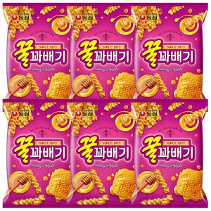 농심 농심 꿀꽈배기 90g x 6개 / 과자 간식 스낵