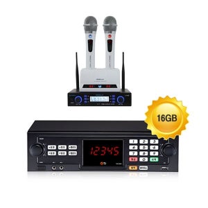 TKR-355HK + 무선마이크 2개 가정용 노래방 기기 / 태진 티제이 미디어