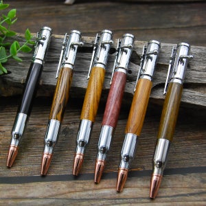 [리필심증정]볼트 액션 총알 우드펜 생일 졸업선물, YOONWOOD