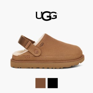 어그 UGG 골든스타 코지 클로그 양털 슬리퍼 체스트넛 블랙