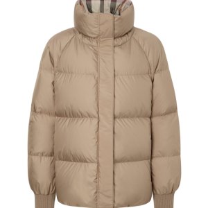 닥스 여성 24FW 역시즌세일베이지체크 리버시블양면 중량 구스 DLJU4DE03I3