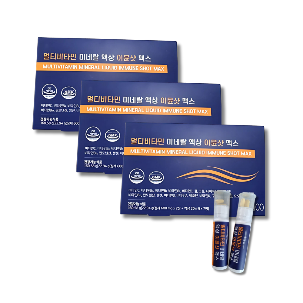 <b>올바른건강</b>식품 멀티<b>비타민</b> 미네랄 액상 이뮨샷 맥스 7p  3개
