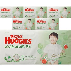 하기스 하기스 2024 네이처메이드 팬티 5단계 (남아) 44매 6팩