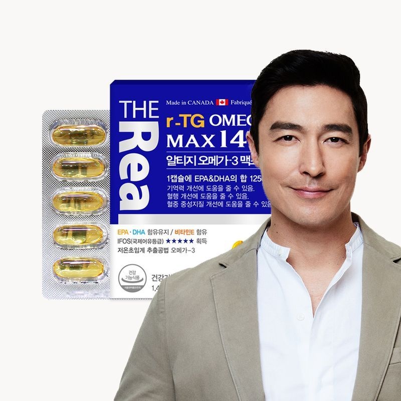 더리얼 <b>알티지 오메가3</b> 맥스 1400 [1400mg x 60캡슐] 1박스 2개월분
