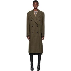아크네 스튜디오 코트 A90594 AB6 KHAKI GREEN 여성 242129F059000