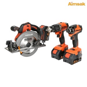 아임삭 24V/5.0Ah 충전 3콤보 세트 (BL22SMT8) (BL22S805+BL22M815+BL22T815) 원형톱 임팩트 드라이버 해머 드릴