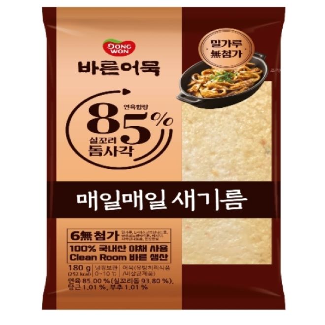 동원에프앤비 동원 <b>바른</b>어묵 실꼬리돔 사각 180g, 1개