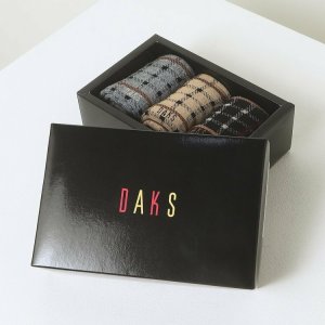 닥스 액세서리 여성장목3족 면혼방 3색 체크패턴 장목 3족세트 DBSS5E410BK