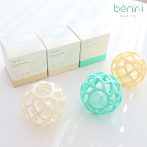 베니르아이 아기 치발기 딸랑이 장난감 소프트 실리콘볼 촉감발달 공놀이