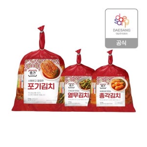 종가 포기김치 5kg + 총각1.4kg / 열무 1.5kg