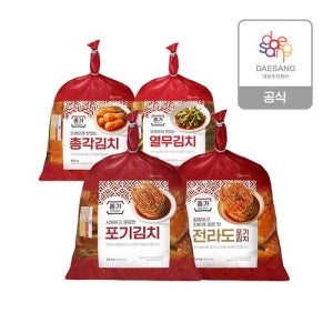 종가 포기김치 2.8kg(중부/전라도) + 총각 850g/열무900g