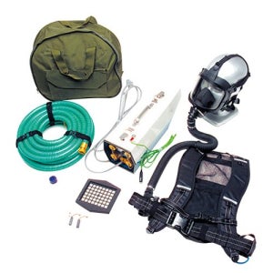 송기마스크 HM5000_4E 1~4인용(OPTION)-전동송풍기형 호흡기보호