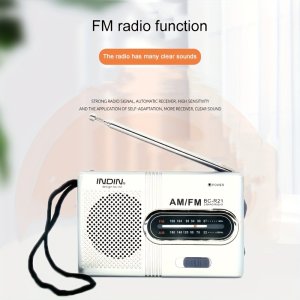 FM라디오 클래식 휴대용 AM/FM 라디오, USB, 스테레오 스피커 및 헤드폰 잭, 텔레스코픽 안테나, 비상 휴대용 라디오 - 배터리 작동(배터리 포함되지 않음), 비방수 VFD