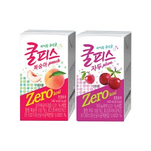 동원 쿨피스 제로 복숭아 140mL + 자두 140mL 각 24개