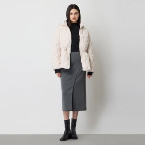 [롯데백화점] 시슬리 퀼팅 허리 스트링 오리털후드 패딩(SAPDE1511) LE1218499190