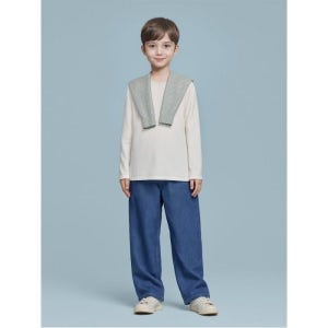 빈폴 키즈 [10%OFF]수피마 베이직 라운드 티셔츠  아이보리 (BI5141UE20)