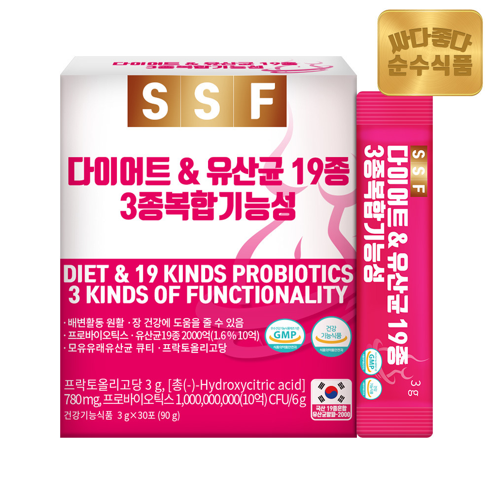 순수식품 다이어트 <b>유산균</b> 17종 포스트바이오틱스 1박스(30포) / 가르시니아(소비기한 26.1.20)