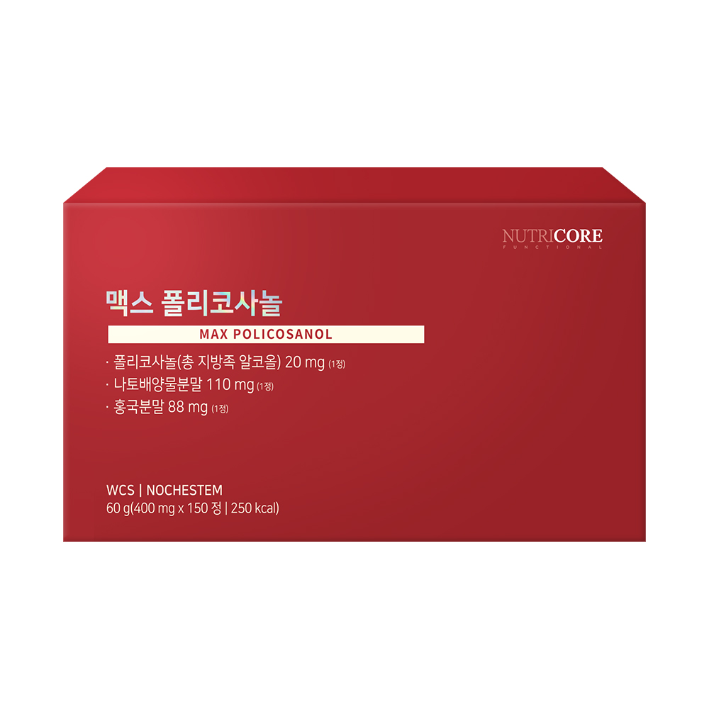 뉴트리코어 맥스 <b>폴리코사놀</b> 400mg x 150정, 1개