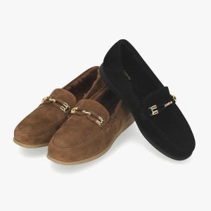 엘칸토 여성 양가죽 퍼 로퍼 2cm LCWC84U439