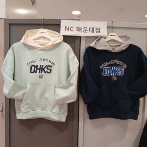 오후 [보리보리]자수패치 후드스웻셔츠 OHMH25201