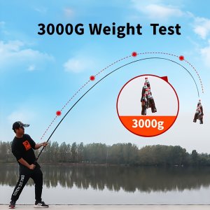 1개 초경량 7.2m 텔레스코픽 낚시대 - 슈퍼 하드 카본 파이버, 민물 플라이 & 잉어에 이상적, 중-빠른 액션, 경량, 블랙