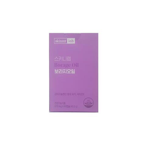 스키니랩 보라지오일 670mg x 60캡슐 유통기한 23년 8월30일  4개  60개