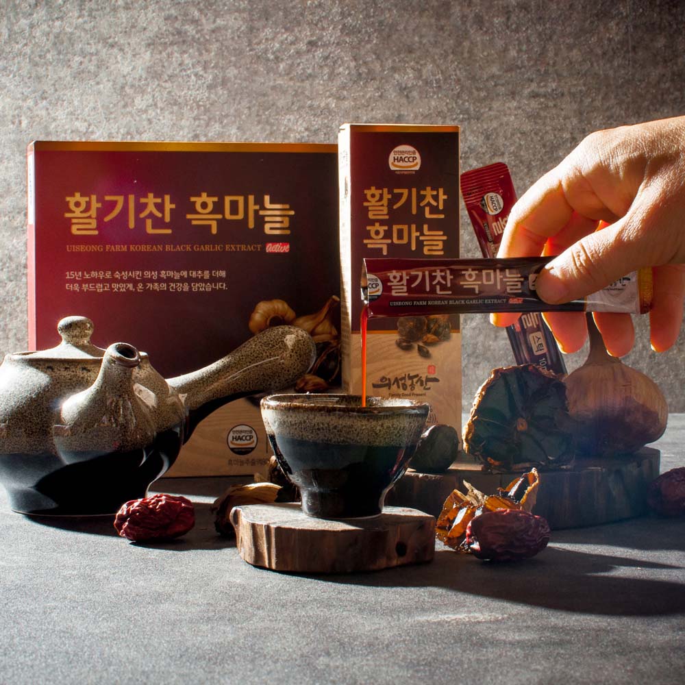 <b>의성농산</b> 활기찬 흑마늘진액 농축 스틱 1박스(30포)  30개  10ml