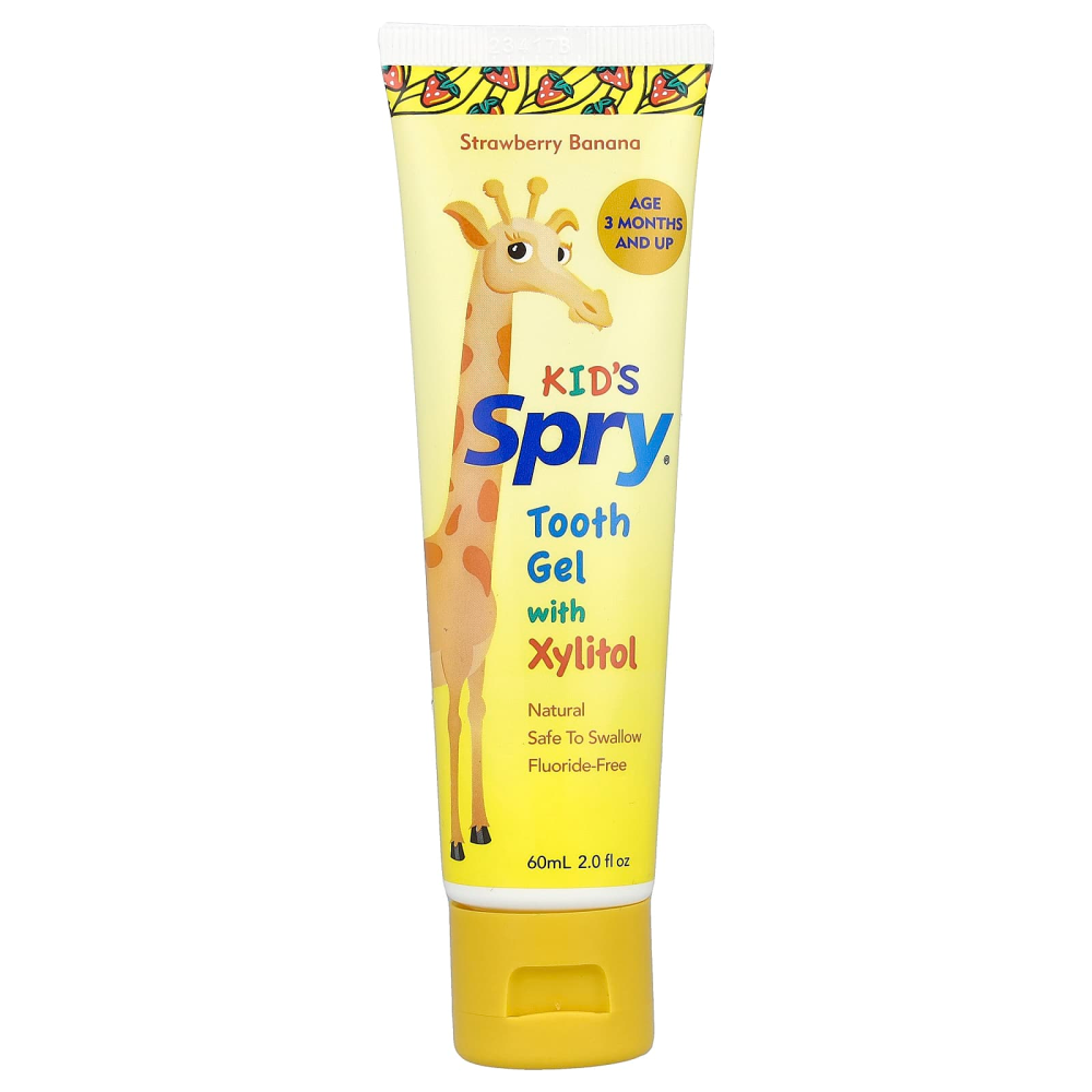 <b>자일러</b> Xlear 어린이용 Spry 자일리톨 치약 3개월 이상 딸기 바나나 60ml(2fl oz) XLR-00072  1개