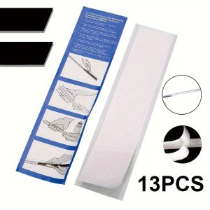 13개 Kaiersn 양면 골프 그립 테이프, 8.6""x1.9"", 효율적인 골프 클럽 재그립 및 설치를 위한 쉬운 적용 접착 스트립 - 화이트, 퍼터 테이프와 단계별 가이드 포