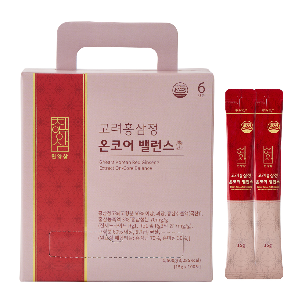 천양삼 고려홍삼정 온코어 밸런스 15g x 100포, 3개