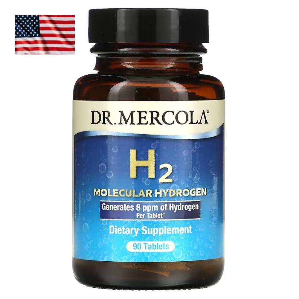 Dr Mercola 닥터 멀코라 H2 분자 수소 캡슐 90정 1정 <b>당</b> 8PPM 수소 생성 물에 녹여 먹는 수소  1개