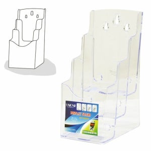 POP KGQASDRI 테이블 스탠드 브로슈어 3단 꽂이 A6 CR-10403