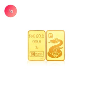 골드퀸즈 [골드퀸즈] 24K 순금 푸른 뱀 골드바 3g