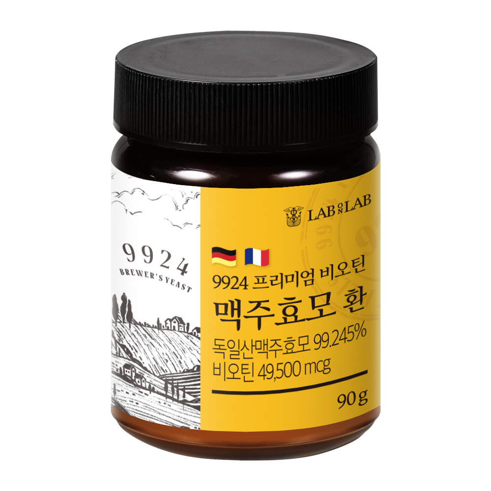 랩온랩 9924 프리미엄 비오틴 <b>맥주효모 환</b> 90g, 1개