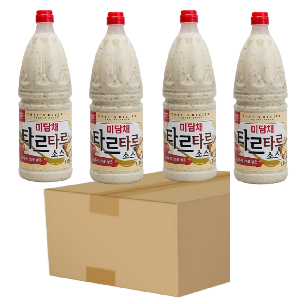 미담채 타르타르 소스 1.85kg 반박스 생선까스소스  4개