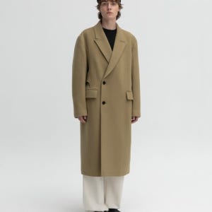 [인사일런스] 사이드디테일 오버사이즈 코트 GREY BEIGE IM2B4CT08RB