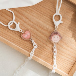 어린이유아 분실방지 포토 마스크 스트랩 목걸이줄 네임택, 티니베리