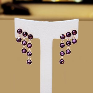 딥퍼플볼리타스왈 드롭귀걸이 SSS1075 , 볼라레주얼리