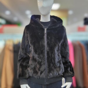 SI 리얼 후드 밍크 점퍼 자켓