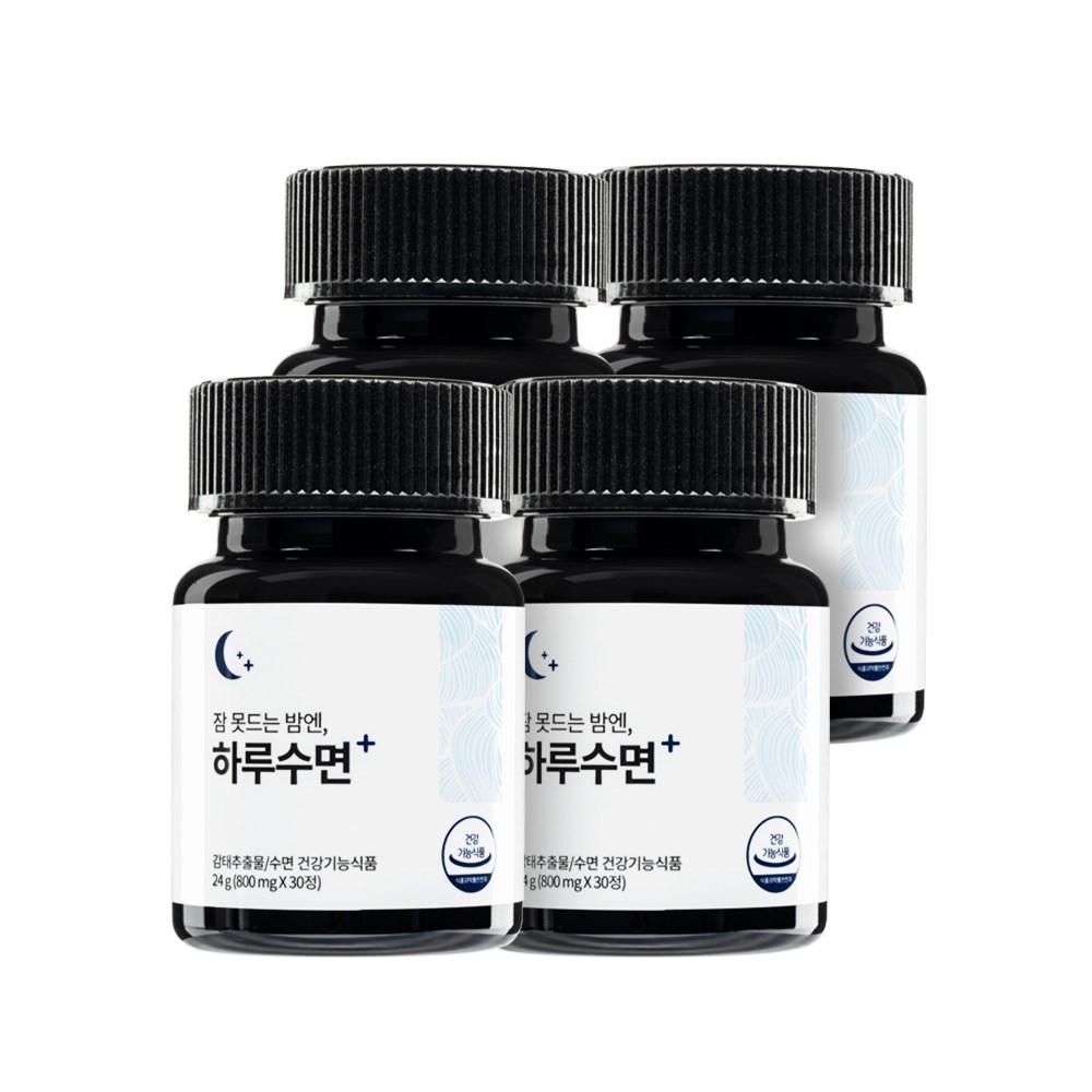 슬룸 하루수면 숙면 수면 건강기능식품 <b>감태</b> 추출물 800mg x 30정  4개