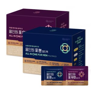 대상웰라이프 올인원 포 맨 멀티팩 + 포 우먼 멀티팩 비타민미네랄 가족 멀티비타민