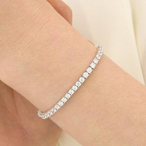 [이에르 로르] 에센스 실버(W) 4프롱 테니스 팔찌 3mm HL4B5B400W9