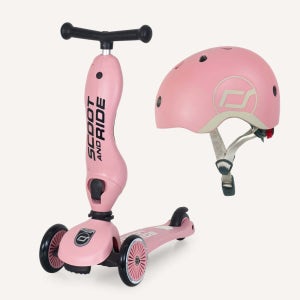 킥1 로즈+헬멧S 세트 유아킥보드 어린이 씽씽카