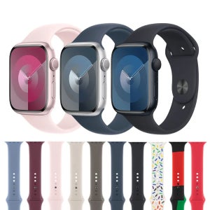 애플 워치 9 애플워치9 알루미늄 41mm GPS 셀룰러 실리콘 스포츠 밴드 스트랩