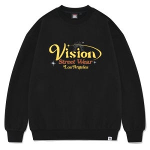 [비전스트릿웨어] VSW Shine Logo Crewneck Black VS2203CR04BK
