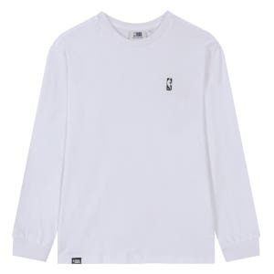 [엔비에이] 스몰로고 긴팔 슬리브 티셔츠(N251TS952P) 화이트 N251TS952P